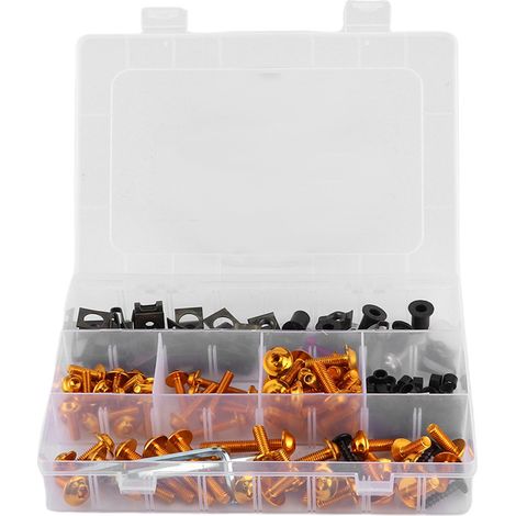 Kit de 190 pièces (boulons, écrous et rondelles) pour fixation de carénage, compatible avec Honda CBR600RR, CBR900RR, CBR1000RR et CBR1100XX. (1/5)