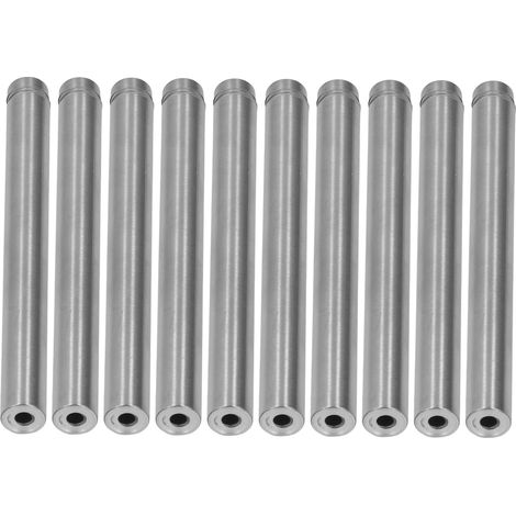 Lot de 12 Vis Écarteurs en Inox pour Fixation Panneaux Publicitaires, Clous de Signalisation, Vis de Montage Mural 12x120mm (1/5)