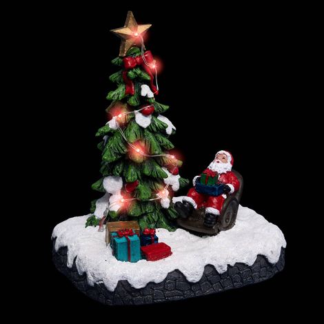Villaggio illuminato babbo natale nella sua poltrona a 8 led - Feeric lights & christmas