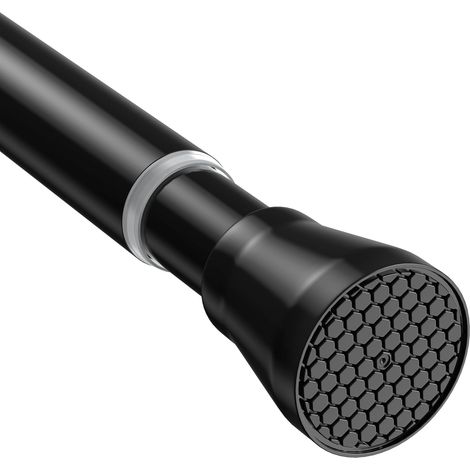 Tringle rideau sans percage 74.5-163cm Extensible (diam.22mm, Noir) (1/5)