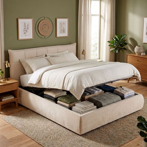 Bett Mirka 160 x 200 cm creme (1/5)