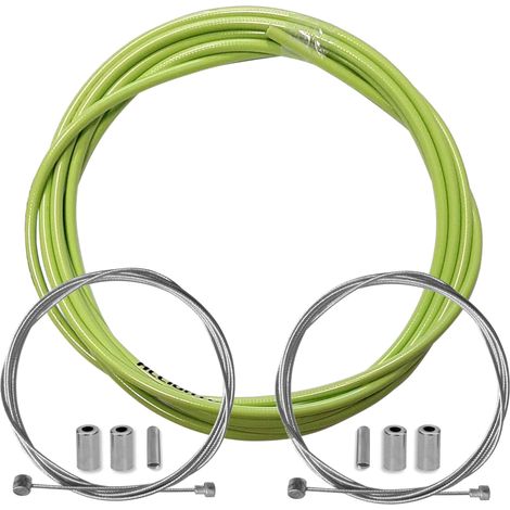 kit gaine frein vert vélo avec câble embouts kit avant arrière compatible avec shimano sram cycle ville route vtt insert performance cable
