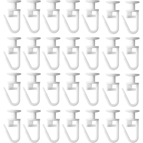 100 cursori per binari per tende, ganci per tende scorrevoli, cursori per binari adatti alla maggior parte delle tende scorrevoli o tende da doccia (1/5)