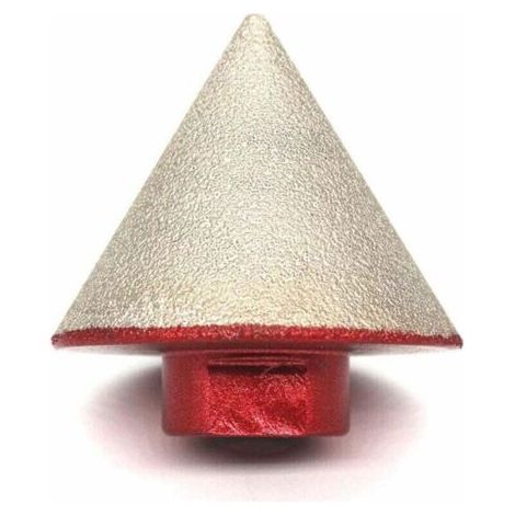 Fraise diamantée brasée pour aléser la pierre, la céramique, le carrelage et le verre Fraise à pointe conique de 48 mm de diamètre Filetage M14 (1/5)