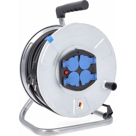 Metallkabeltrommel 50m H05VV-F 3G1,5 IP20
