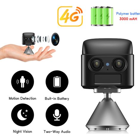 Caméra de Surveillance 4G Sans Fil Double Objectif, HD, Audio Bidirectionnel et Vision à Distance (1/5)