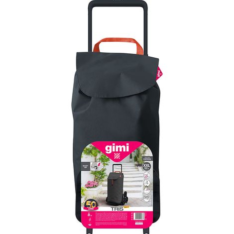 Carrello trolley portaspesa a tre ruote saliscale Gimi - Grey