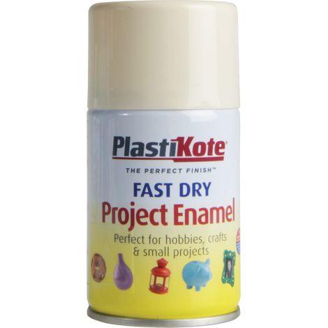 PlastiKote 001540 Fast Dry Enamel Aerosol Spray in Crème De La Crème, 100ml (1/2)