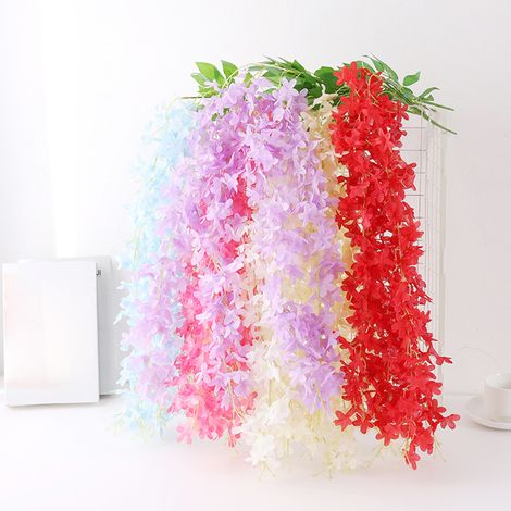 Plante Artificielle - 84 cm - Faux Soie - Décoration Murale pour Balcon Mariage Intérieur - 1 Pièce (1/5)