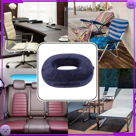 AUCUNE coussin de chaise de bureau Coussin de Siège Inférieur Antidérapant, Oreiller en Forme de Beignet parapharmacie fauteuil (1/5)