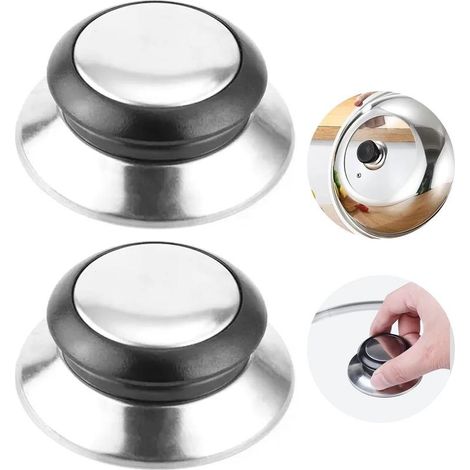 2 Pièces Boutons Universelle Cuisine,Bouchons Poignées de Rechange,Couvercle de Casserole Anti brûlure,bouton couvercle casserole,ustensiles de cuisine,Pour Les Ustensiles de Cuisine (1/5)