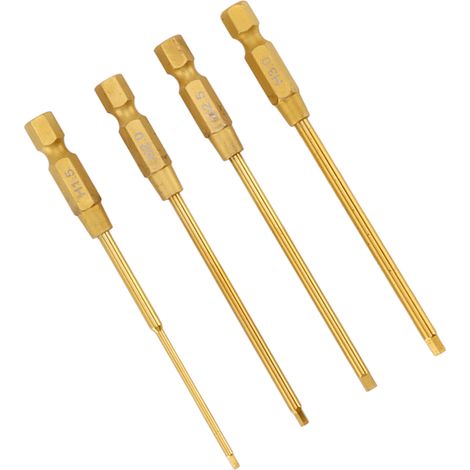 Jeu de 4 tournevis hexagonaux 4 en 1 en acier rapide pour voitures, hélicoptères, drones et bateaux radiocommandés (1/5)
