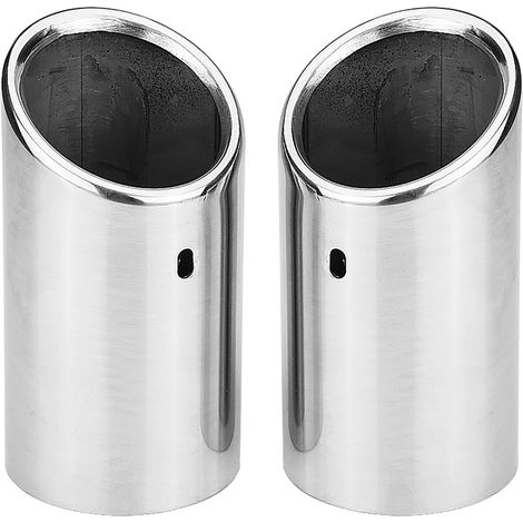 Double embout d'échappement en acier inoxydable pour A4 B8 2009-2012, paire de tubes de sortie chromés, accessoire de silencieux durable (1/5)