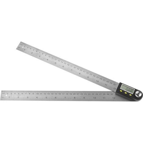 Elektronischer Edelstahl-Winkelmesser 0–300 mm, digitaler Goniometer, Winkelmesser, Gehrungslehre