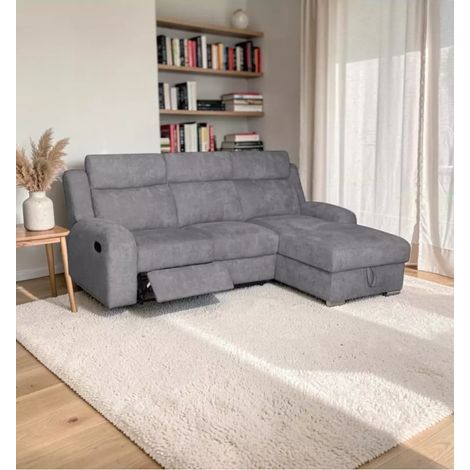divano angolare destro bellahome "astrid" grigio 247x94/159x104 cm (1/4)