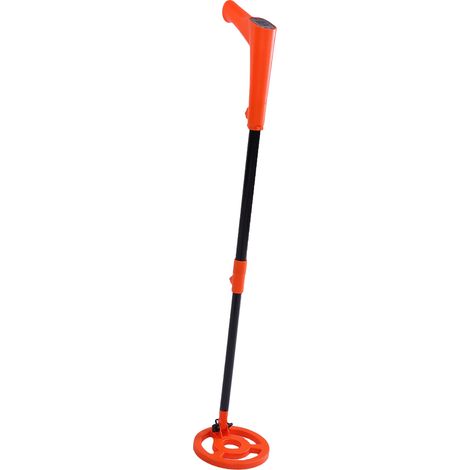 Détecteur de métaux enfant kit portable écran LED 2 pouces bobine 15 cm avec pelle et râteau jouet exploration extérieure débutant orange (1/5)