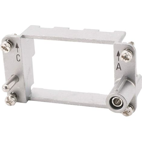 HARTING Han Festrahmen (M), Baugröße 10B Stift, für 3 Module Querschnitt PE 1mm² - 2,5mm² / 4mm² - 10mm² Temperaturbereich -40°C bis 125°C - 1 Stück (1/2)
