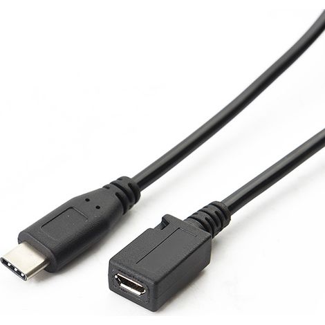 Type-C to Micro 5P female adapter cable for charging and data transfer of Android phones and tablets, length 1.5 meters. (1/5)