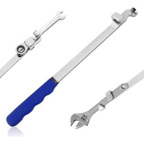 Coffret de clés à cliquet décalées avec adaptateurs 1/2", 1/4" et 3/8" rallonge décalée (B) B - (1/5)