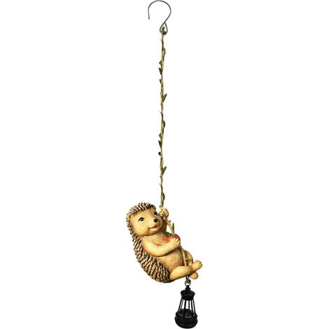 Lanternes Solaires D'Extérieur  Figurine Lumineuse Design Hérisson avec Corde d'Escalade - Lampes Solaires d'Extérieur et Étanches,pour Porche, Jardin, Arbres, Pelouse, , Entrée, Terrasse (1/5)