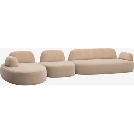 SKLUM Modulares Ecksofa mit linker Chaiselongue, 3-teilig, mit gepolstertem Giorgia-Eckmodul                                   