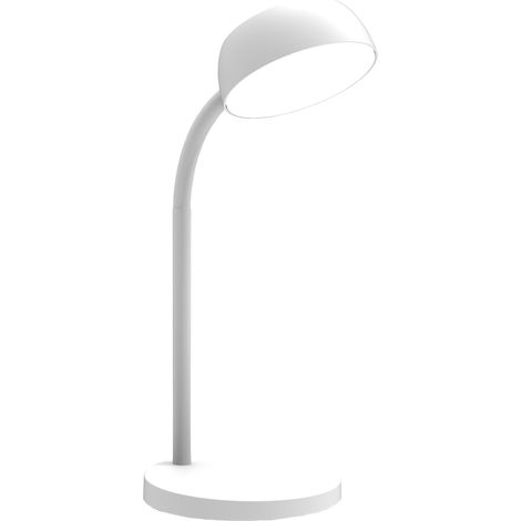 Lampe de bureau Led intégrée Tamy 6 W - Bras flexible - blanc (1/3)