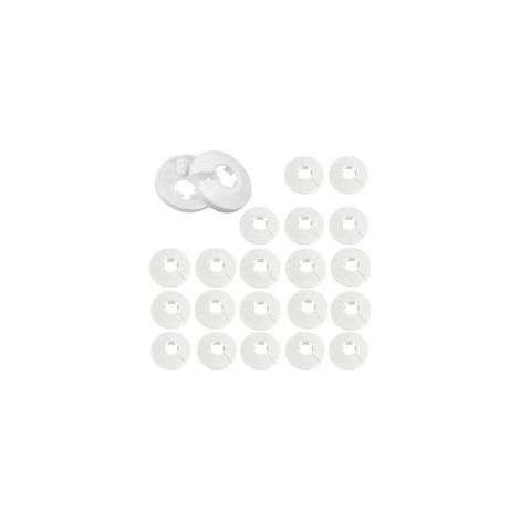 Lot de 30 cache-tuyaux en plastique blanc – Diamètre 16 mm pour tuyaux de 15 mm – Solution esthétique pour dissimuler tuyaux de radiateur (1/5)