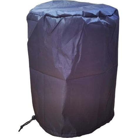 Housse Barbecue Rond Extérieur 120x90cm Imperméable Anti Poussière Protection Pluie UV Noir (1/5)
