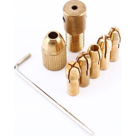 1 jeu de 8 mini forets de perçage électriques de 0,5 à 3 mm avec pince de serrage. (1/5)