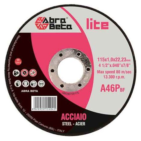 DISCO DA TAGLIO PER FERRO SOTTILE ABRA BETA Ø 230x2,0 mm