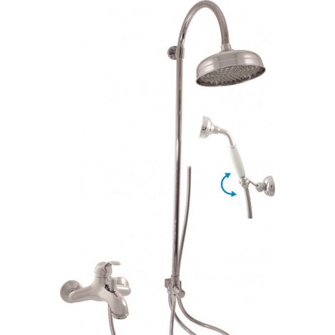 Colonne de douche LABE avec douchette en laiton chromé H.102 cm (1/5)