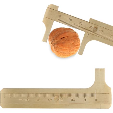 Pied à coulisse en laiton pour bracelets en noyer, outil de mesure et de test de bijoux, 8 cm (1/5)
