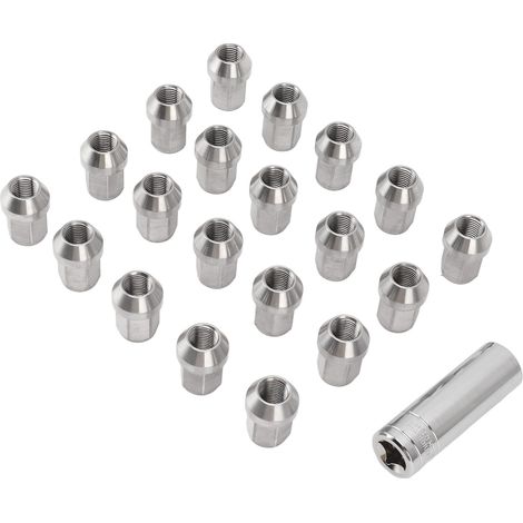 Écrous de cosse M14x1, 5 avec manchon, 20 pièces, 19mm, côté opposé, en acier inoxydable, 35mm, remplacement pour Mazda