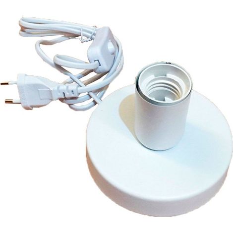 Base Lampe Table E27 Base De Table E27 Blanche Avec Câble Et Interrupteur - Fbright