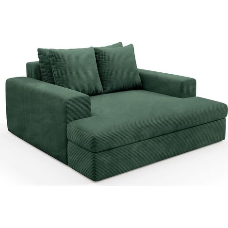 Zweisitzer-Sofa Comazzo, Abnehmbare Kissen, Armlehnen, Sitzplätze 2, 162x167x86h cm Grün