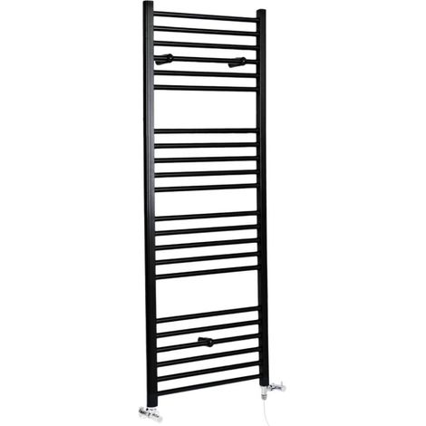 Hudson Reed Nox - Sèche-Serviettes Design Mixte Moderne Plat - Noir - 160 cm x 60 cm