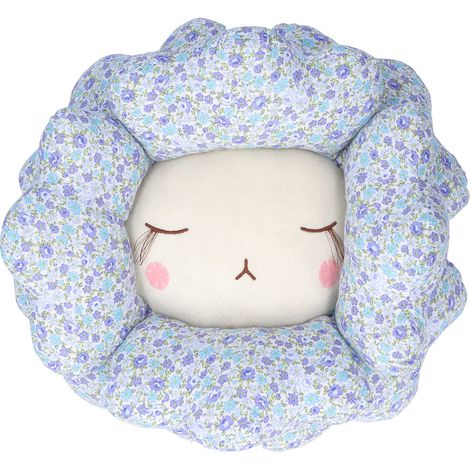 Décor mural floral enfant - Pendentif doux en coton pour chambre bleu (1/5)