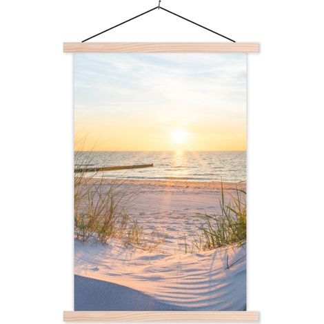 TEXTILE WALL ART Beach - Sun - Dune - Grass - Sand - Horizon 60x90 cm (1/3)