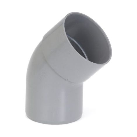 Girpi - Coude PVC mâle femelle gris 45° Ø63mm - XC63