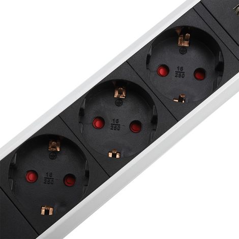 Prise de courant électrique à traction pour bureau, prise USB, prise UE 250 V (1/5)