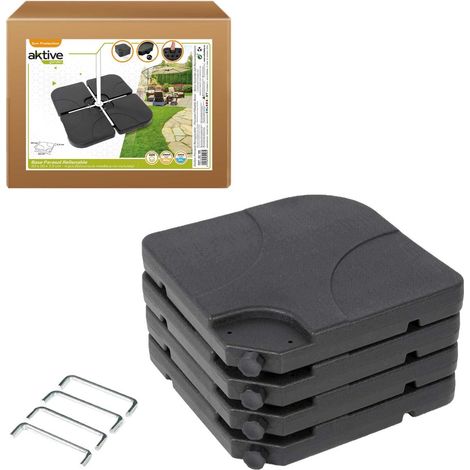 AKTIVE 62196 - Soporte parasol rellenable cuadrado 4 piezas AKTIVE Garden (1/5)