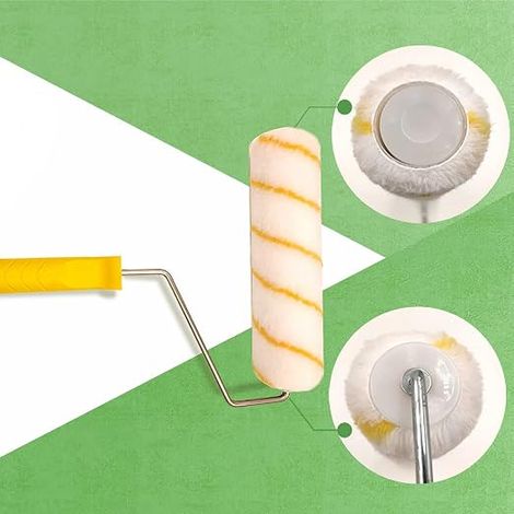 Lot de 4 - Kit Rouleau A Peinture 9 Inch Avec Bac A Et Noyau De Remplacement Murs Et Plafonds (1/5)