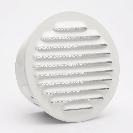 Centrale Brico – Grille aération VMC aluminium laqué 15 cm – Diamètre 15 cm – Pose encastrée pour intérieur et extérieur – Passage d'air 56 cm²