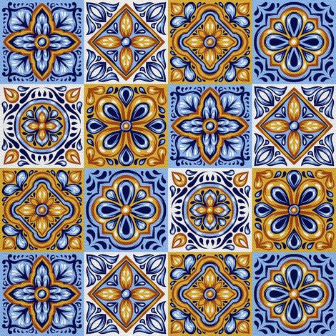 Telas decorativas para exteriores Oxford - Motivo Talavera mexicana 4 (1/5)