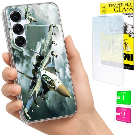 Funda para Samsung Galaxy S25 FE con cubierta para foto, cubierta trasera + cristal 9H (1/5)