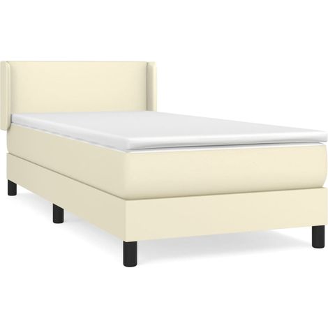 Maison Exclusive - Boxspringbett mit Matratze Creme 100x200 cm Ku (1/5)