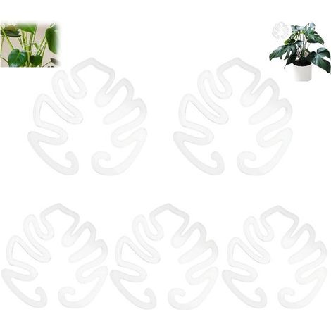 5 Stück Wurzelstütze Stängelstütze Transparent Robuste Pflanzenstütze Stütze für Monstera deliciosa Blütenförmige Acryl Pflanzenstütze (1/5)