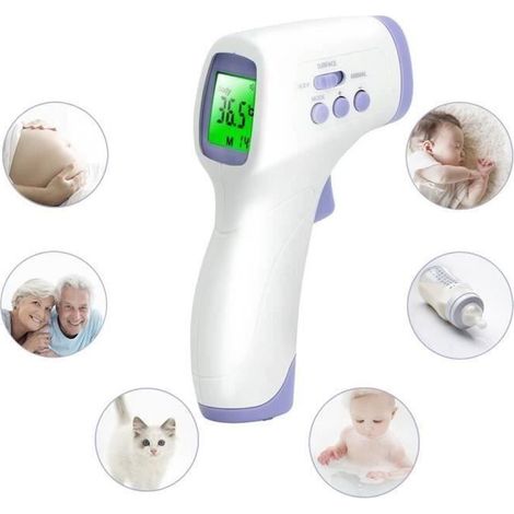 Thermometre Infrarouge Thermometre Medical Sans Contact pour Bébé / Adulte Thermometre Digital Multifonction avec Ecran LCD (1/4)