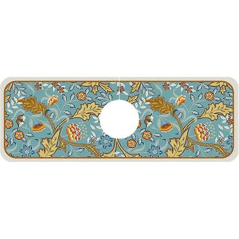 Tapis de protection anti-éclaboussures pour robinet, tapis d'égouttage durable de 14 cm x 38 cm avec dos en caoutchouc antidérapant, protection absorbante pour évier et comptoir, pour la maison et le 