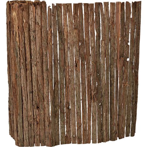 Biombo de caña de corteza 300 x 180 cm natural 030009176 (1/5)